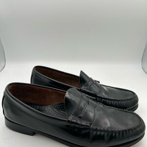 Bass Weejuns Men's Size 11.5 D Black Leather Penny Loafers Slip On Shoes